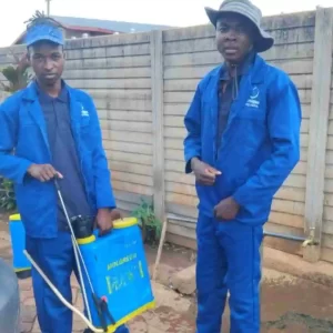 Professional technician providing pest control service Borrowdale for a residential property.